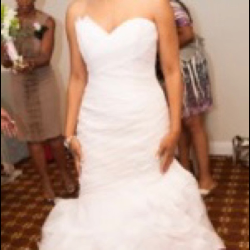 Kitty Chen rare pink designer Mermaid wedding dress